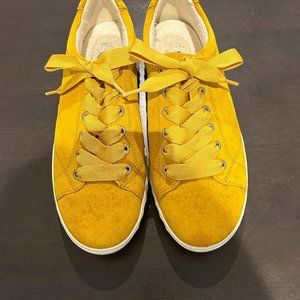 Ara Suede Sneakers - Mustard Yellow!